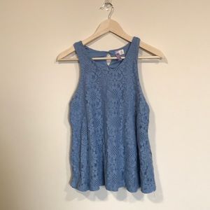 Blue Lace Tank from Francesca’s